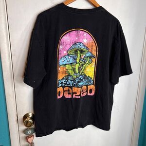 Miken brand t-shirt featuring a mushroom graphic. The specific design appears to